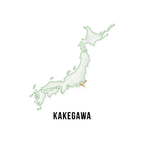 KIMINO ほうじ茶の茶葉の産地・静岡県掛川を示す日本地図