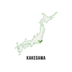 KIMINO 煎茶の茶葉の産地・静岡県掛川を示す日本地図